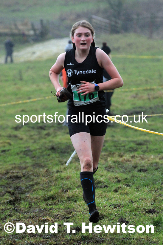 Girls under-15s 2022 North Eastern Harrier League, Thornley Farm, Peterlee, County Durham. Photo: David T. Hewitson/Sports for All Pics